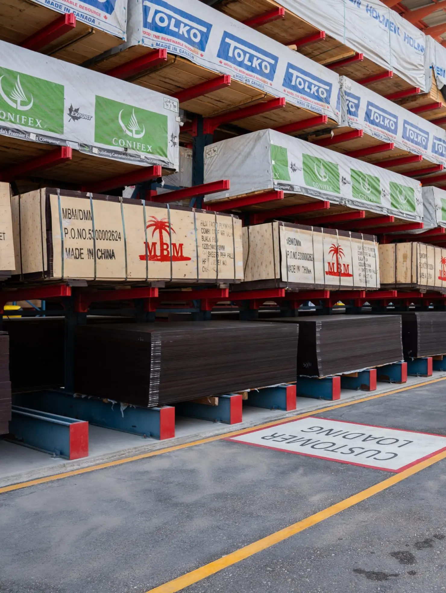 MOJAF warehouse with construction materials