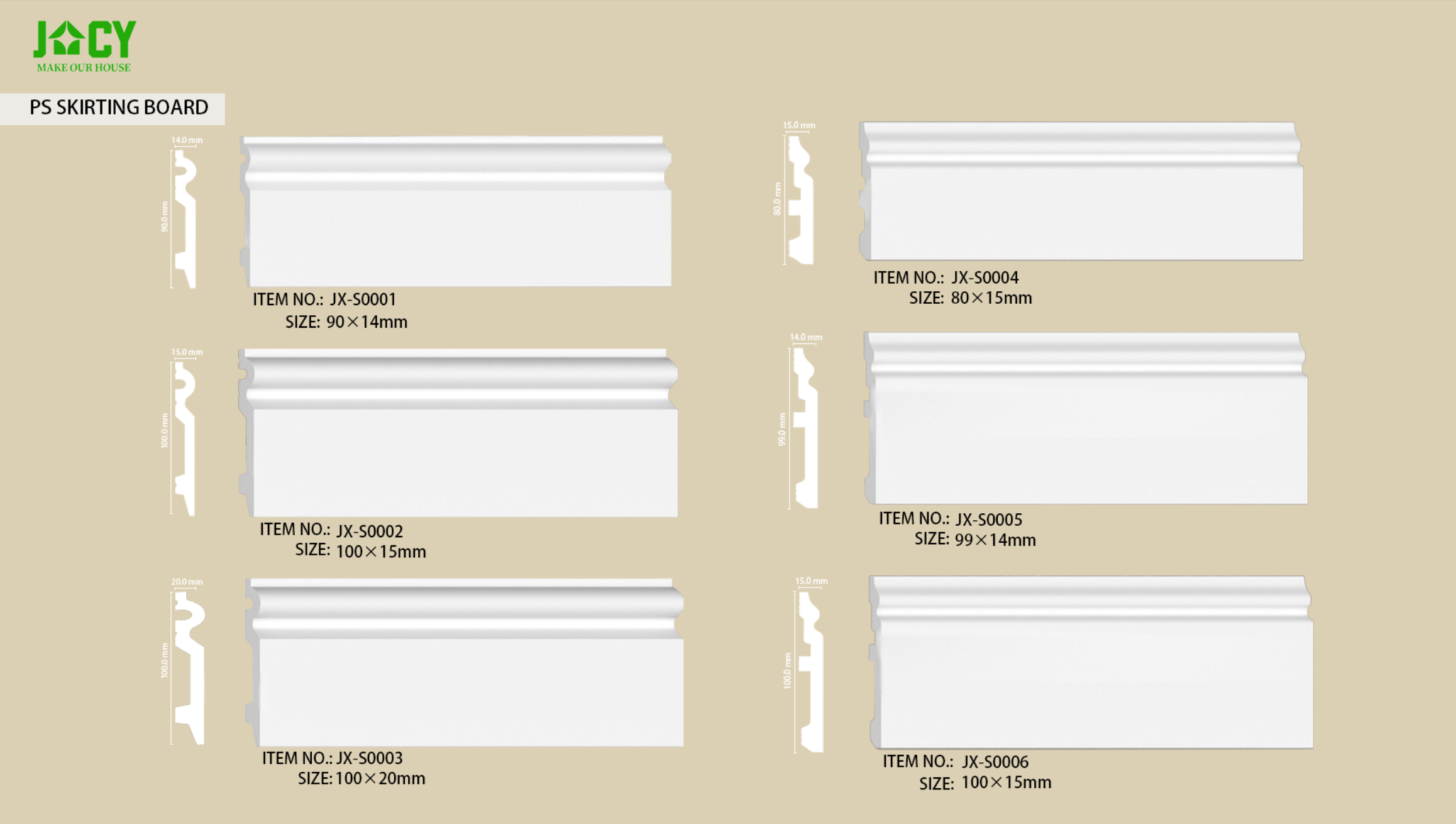 Wall skirting catalog cover